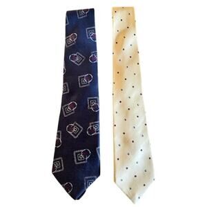 Vintage Givenchy & Yves Saint Laurent Silk Ties – Set of 2